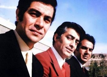 ژست صمیمی فردین، بیک ایمانوردی و ملک مطیعی در دهه ۵۰