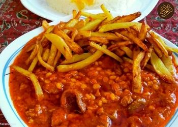 طرز تهیه خورش قیمه بدون گوشت
